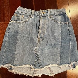 Reformation Jean mini skirt size 0